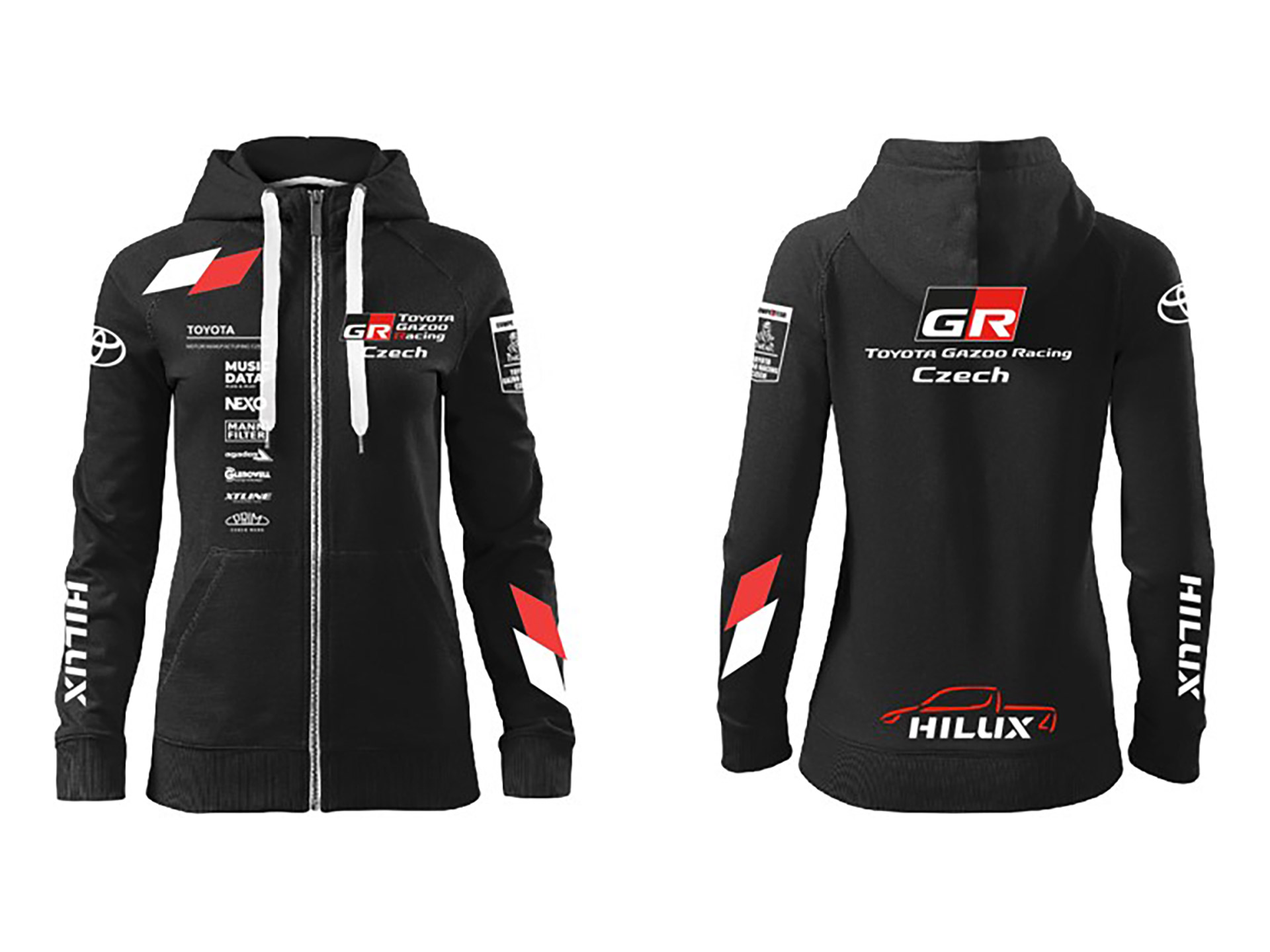 Obrázek galerie Mikina Toyota Gazoo Racing Czech - Dámská černá - XS