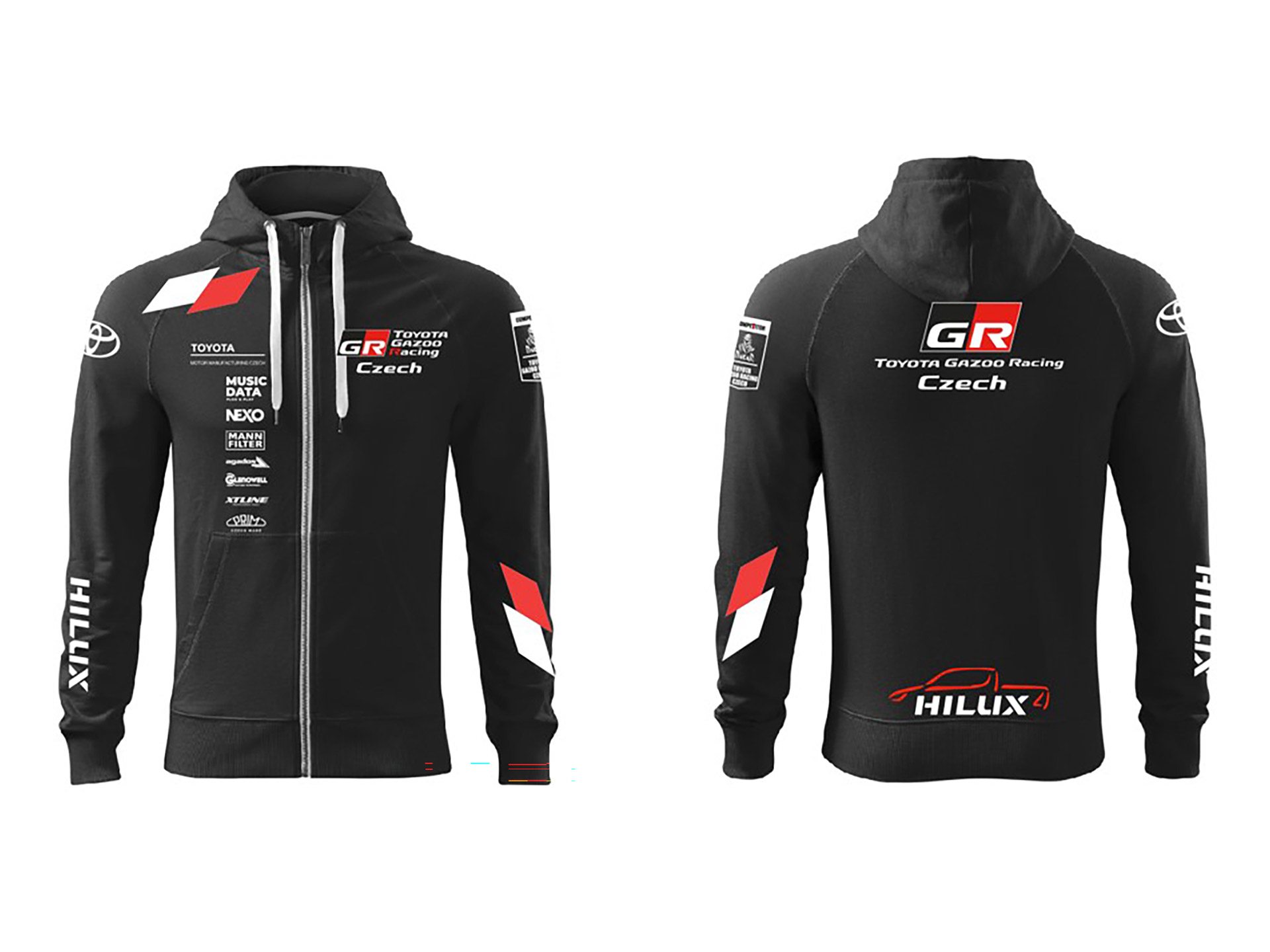 Obrázek galerie Mikina Toyota Gazoo Racing Czech - Pánská černá - XL