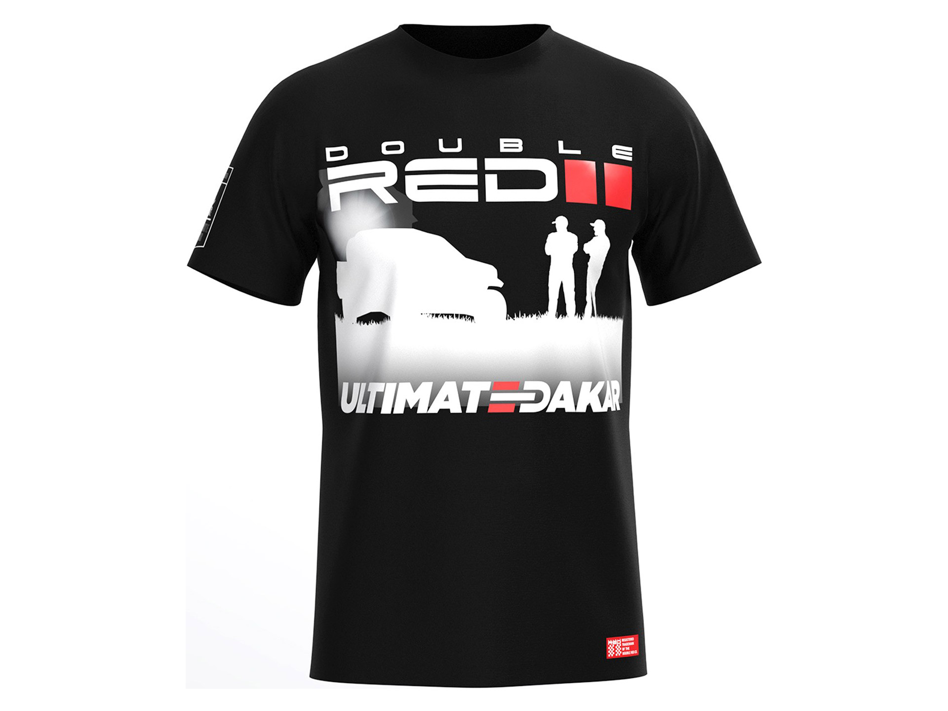 Obrázek galerie Tričko Ultimate Dakar Racing – Kolekce Double Red 2021 – Unisex černá – L