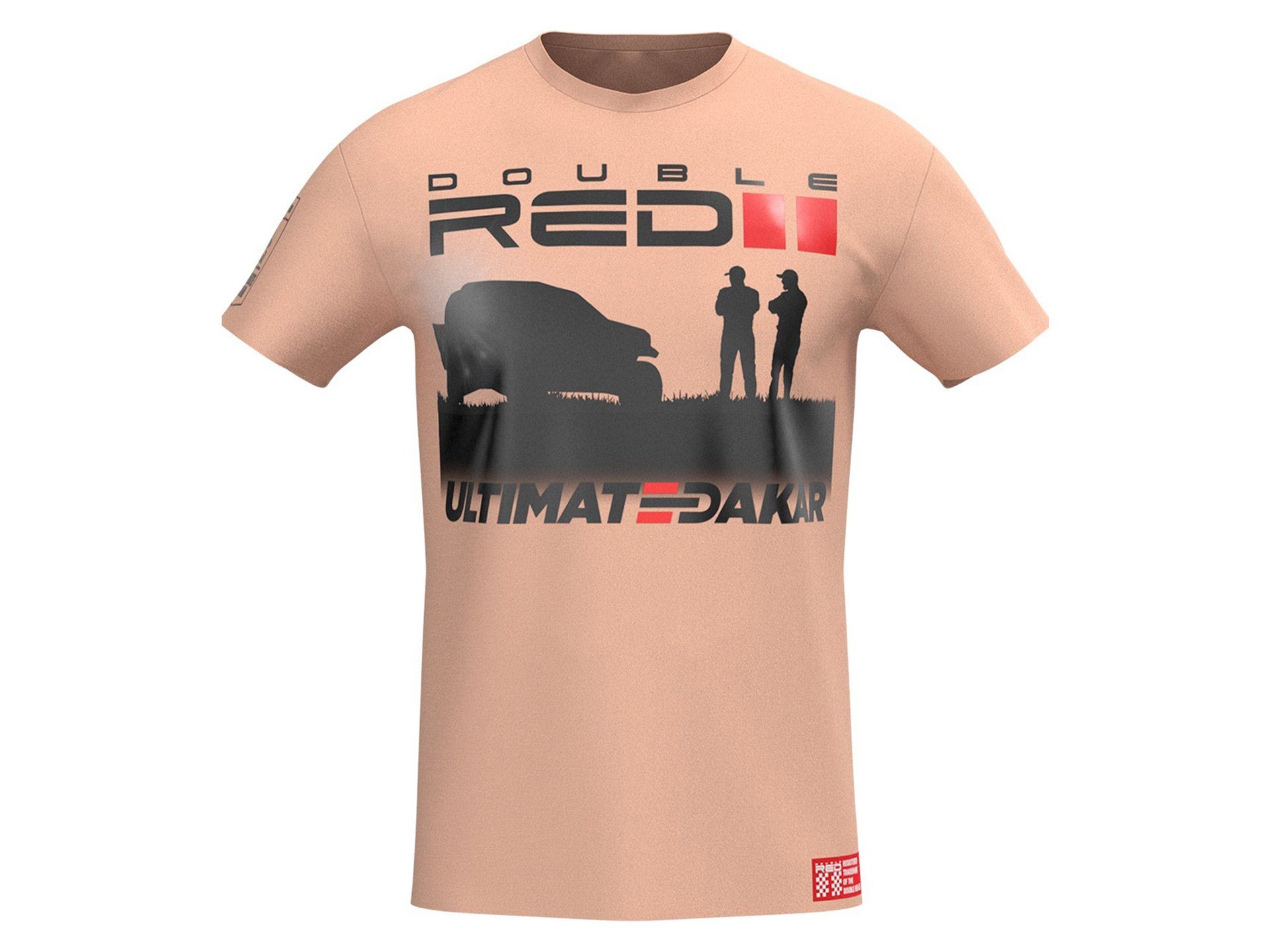Obrázek galerie Tričko Ultimate Dakar Racing – Kolekce Double Red 2021 – Unisex písečná – XL