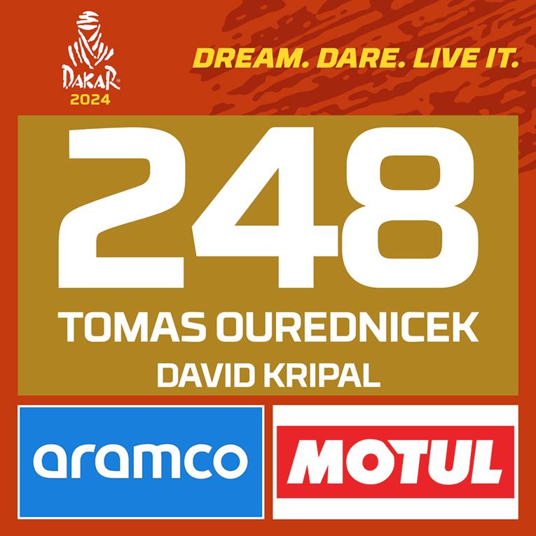 Na Rallye Dakar 2024 pod startovním číslem 248 Na Rallye Dakar 2024 pod startovním číslem 248